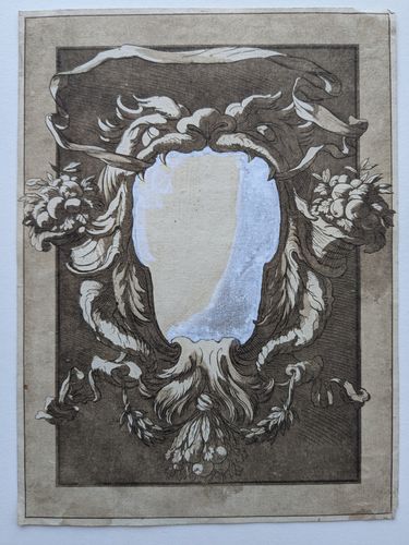 Design for a cartouche with a grotesque face — Unknown